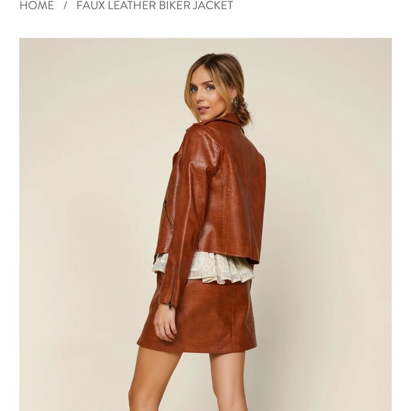 Vegan Leather Jacket size 1X - Picture 2 of 7